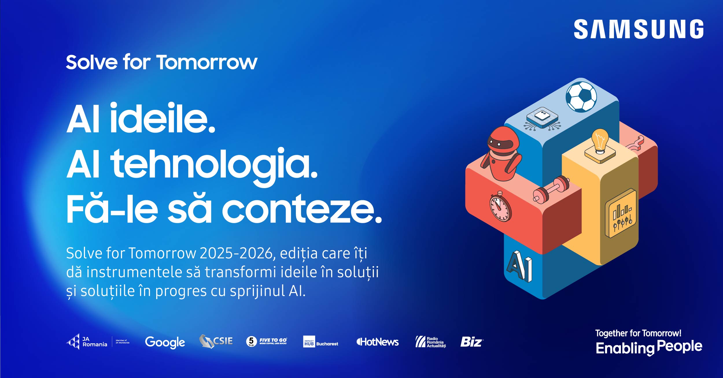 Samsung lansează a cincea ediție a competiției naționale Solve for Tomorrow, unde ideile tinerilor transformă tehnologia în soluții pentru comunitate