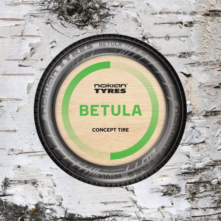 Anvelopa conceptuală Nokian Tyres Betula conține materie primă obținută din resturi de scoarță de mesteacăn
